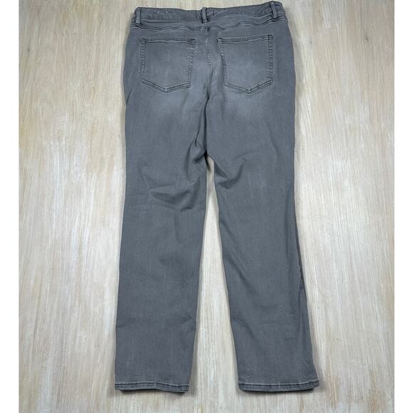 Lane Bryant Gray Mid-Rise Signature Straight Jeans Flex Magic Waistband Plus 18 - Picture 10 of 14